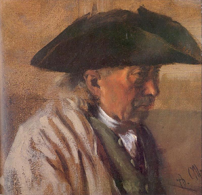 Adolph von Menzel Peasant with a Three-Cornered Hat France oil painting art